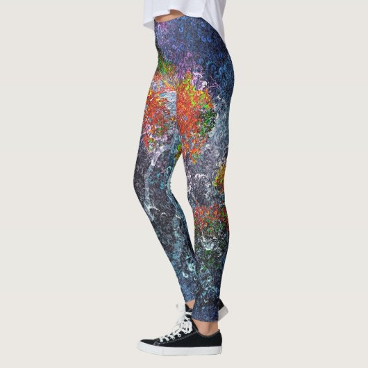 Abstracte Sparkly Trees Leggings (Links)