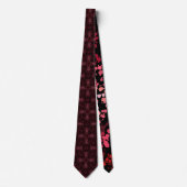 Abstracte spat dots van roze en rode patronen stropdas (Voorkant)