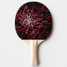 Abstracte spat dots van roze en rode patronen tafeltennisbatje