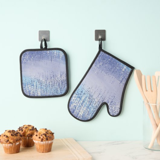 Abstracte spatader ovenwant en pannenlap set (Insitu(Ophanging))