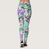 Abstracte spatborstel modern stijlvol modieus leggings (Achterkant)