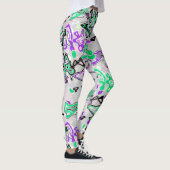 Abstracte spatborstel modern stijlvol modieus leggings (Rechts)