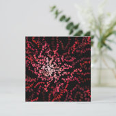 Abstracte spateldruppels van roze en rode patronen kaart (Staand voorkant)