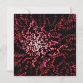 Abstracte spateldruppels van roze en rode patronen kaart (Voorkant)