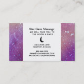 *~* Abstracte Spatie Nebual Universe Stars Glitter Visitekaartje (Achterkant)