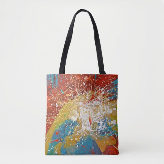 abstracte spatlap tote bag (Voorkant)