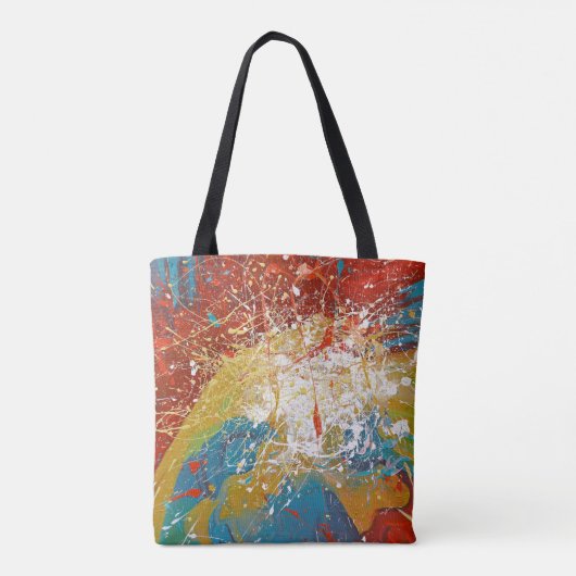 abstracte spatlap tote bag (Achterkant)