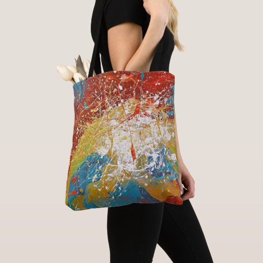 abstracte spatlap tote bag (Dichtbij)