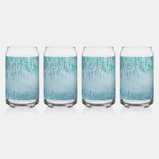 Abstracte spatpaintbeker Drinkglas Blikvorm Glas