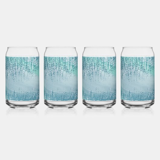 Abstracte spatpaintbeker Drinkglas Blikvorm Glas (Achterkant)