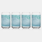 Abstracte spatpaintbeker Drinkglas Blikvorm Glas (Voorkant)