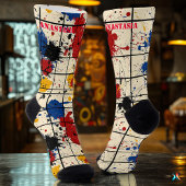 Abstracte Spatten Sokken met Geometrisch Raster