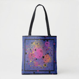 Abstracte spatten van sterrenhemel ontwerp tote bag