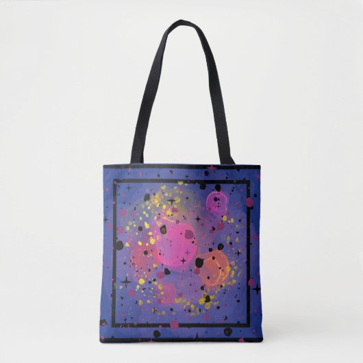 Abstracte spatten van sterrenhemel ontwerp tote bag (Voorkant)