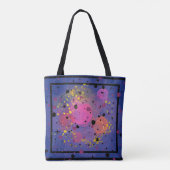 Abstracte spatten van sterrenhemel ontwerp tote bag (Achterkant)