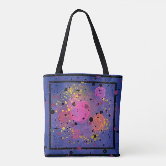 Abstracte spatten van sterrenhemel ontwerp tote bag (Achterkant)