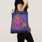 Abstracte spatten van sterrenhemel ontwerp tote bag (Dichtbij)