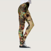 Abstracte  speelkaarten Digitale kunst Leggings (Rechts)