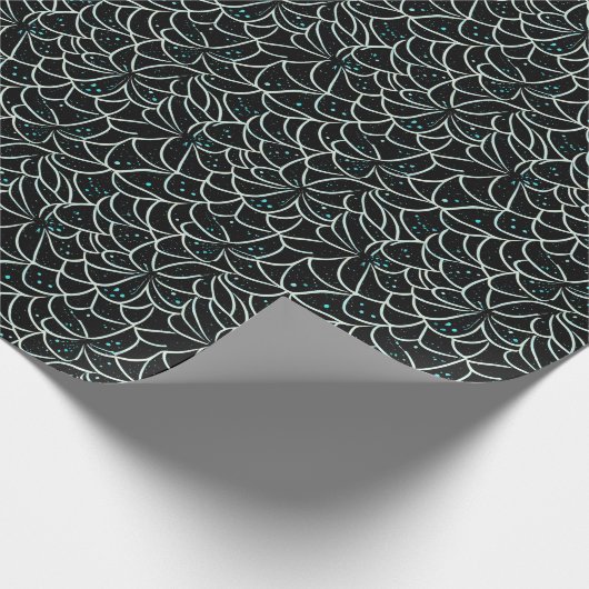 Abstracte spiderwebben en Stippen Patroon Cadeaupapier (Hoek)