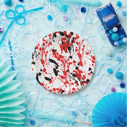 Abstracte spiegel en druppel papieren bordje (Feest)