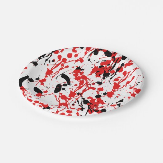 Abstracte spiegel en druppel papieren bordje (Gekanteld)