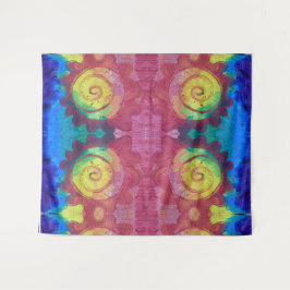 Abstracte Spiraal Bloemen Wandkleed