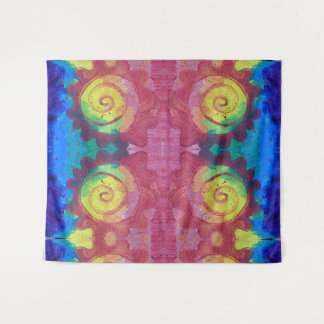 Abstracte Spiraal Bloemen Wandkleed