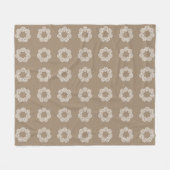 Abstracte spiraal cirkelpatroon op lichtbeige fleece deken (Voorkant (Horizontaal))