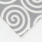 Abstracte spiraal cirkels op kwikzilver grijs fleece deken (Hoek)