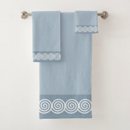 Abstracte spiraal cirkels op wonderbaarlijk blauwe bad handdoek