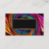 Abstracte spiraal, donkerturkooi visitekaartje (Voorkant)