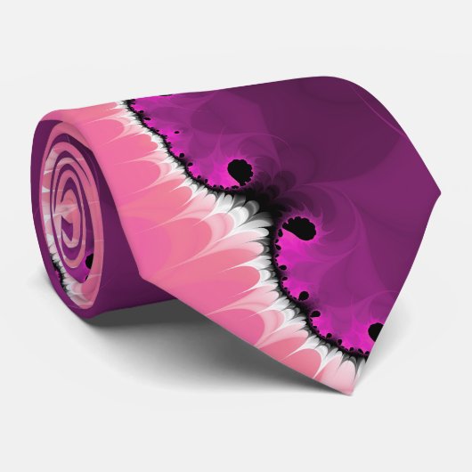 Abstracte spiraal Julia Mandelbrot fractaal patroo Stropdas (Opgerold)