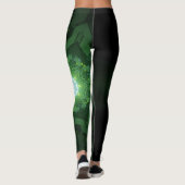 Abstracte spiraal neon verlichting afbeelding leggings (Achterkant)