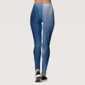 Abstracte Spiraalblauwe Gradiënt Digitale Kunst Leggings (Achterkant)