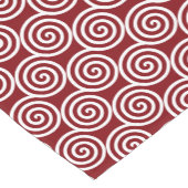 Abstracte spiraalcirkels in Bourgogne & White Korte Tafelloper (Hoek)