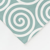 Abstracte spiraalcirkels in Silvery Blue en White Fleece Deken (Hoek)