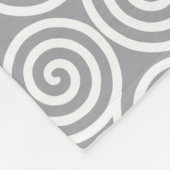 Abstracte spiraalcirkels op Quick Silver Grey Fleece Deken (Hoek)