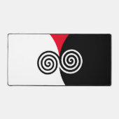 Abstracte spiraalcirkels op zwart-wit bureaumat (Voorkant)