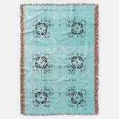 Abstracte spiraalschijf met schroefdraad deken (Voorkant Verticaal)