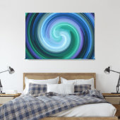 Abstracte spiraalvormig artikel 7 canvas afdruk (Insitu (Slaapkamer))