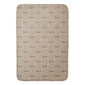 Abstracte spiraalvormige cirkels op beige badmat (Voorkant Verticaal)