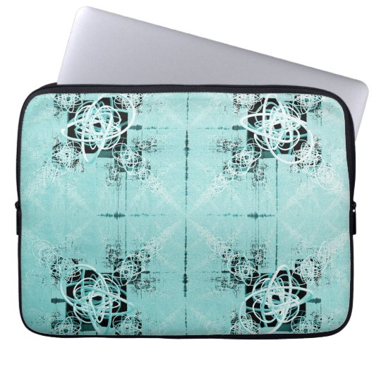Abstracte spiraalvormige, dunne laptophoes laptop sleeve (Voorkant)