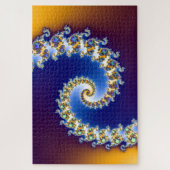 Abstracte spiraalvormige fractale verloop legpuzzel (Verticaal)