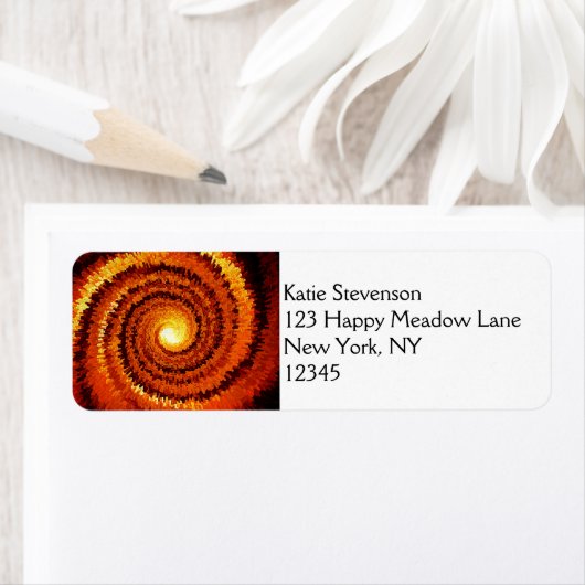 Abstracte spiraalzon etiket (Insitu)