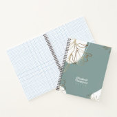 Abstracte spiral notebook met mint en moss notitieboek (Binnen)