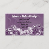 Abstracte Spiral Rolling Paarse Wit Geometrische Visitekaartje (Voorkant)