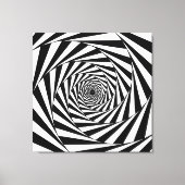 Abstracte spirale trappenart voor zwart-wit canvas afdruk (Voorkant)