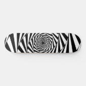 Abstracte spirale trappenart voor zwart-wit persoonlijk skateboard (Horizontaal)