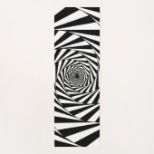 Abstracte spirale trappenart voor zwart-wit yogamat (Voorkant)