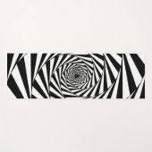 Abstracte spirale trappenart voor zwart-wit yogamat (Voorkant (horizontaal))